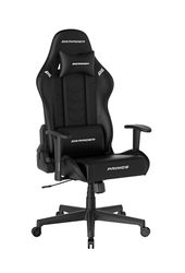 Robas Lund DXRacer Prince L PF132 krzesło gamingowe/biurowe/biurowe, z funkcją przechylania, krzesło gamingowe, z regulacją wysokości, ergonomiczny fotel szefa, kolor czarny