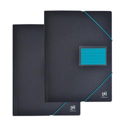 OXFORD 2 stuks zichthouders met 200 afbeeldingen / 100 A4-hoesjes, hoge kwaliteit, zwart en blauw