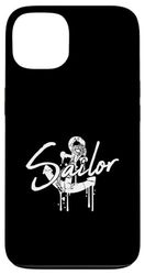 Sailing Logo Symbol Square Sailboat Ship Captain Crew Logo Case for iPhone 13
