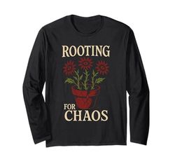 Goth Gardener Witchy Garden Skull Plant Moody Dark Estetic Maglia a Manica
