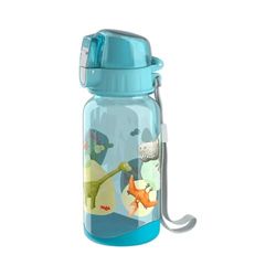 HABA 305152 Drinkfles Dinos, 400 ml, kinderdrinkfles met dino-motief, met grote opening en dop, loopt niet uit, BPA-vrije kunststof, voor de vaatwasser