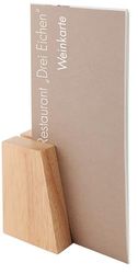 APS set de 2 supports pour menu de table 8,5 x 6 cm, H: 4,5 / 8,5 cm Holz, senkrecht et