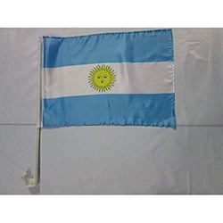 AZ FLAG Bandera de Coche de Argentina 45x30cm - BANDERINA para Auto Argentina 30 x 45 cm