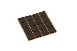 Metafranc Protetores de feltro, autocolantes, castanho, unidades, proteção eficaz dos seus móveis, conjunto sensíveis, cadeiras, deslizadores de chão, 645086, Braun, 22 x 22 mm (16 Stück)