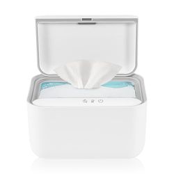 Lionelo BABYBLISS 20 W värmeapparat för våtservetter och små handdukar 20 W för spädbarn, inbyggt nattljus, 3 värmenivåer, pekpanel, håller handdukarna fuktiga