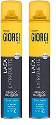 Giorgi Line - Laca Extrafuerte, Laca Manejable de Acabado Natural, 0% Siliconas, Fijación 6-300 ml (Paquete de 2)