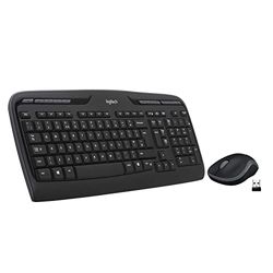 Logitech MK330 Wireless Keyboard and Mouse Combo, QWERTY Italian Layout - Black