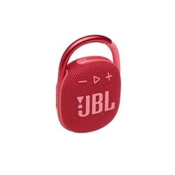 JBL Clip 4; Draagbare bluetooth speaker met karabijnhaak, water; en stofbestendig, in het rood