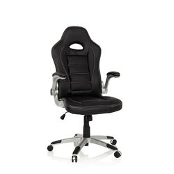 hjh OFFICE Game Sport Krzesło obrotowe/ergonomiczne krzesło biurowe Nowoczesny 130 x 64 x 57 cm czarny