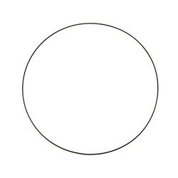 Glorex Metal Ring, Black, 50 cm