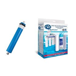 Membrana 75 GPD + Confezione da 3 filtri per Osmosi Inversa Standard. 1 filtro a sedimenti, 1 filtro a carbone GAC e 1 filtro a carbone a blocchi. Con la Garanzia Bbagua.