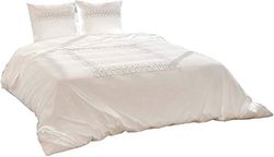 Unbekannt Yellow Otis Parure de lit réversible en Satin Blanc/argenté 135 x 200 cm + 80 x 80 cm