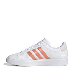 adidas Grand Court 2.0 dames Sneaker, Ftwr White Coral Fusion Wonder Quartz, 37 1/3 EU