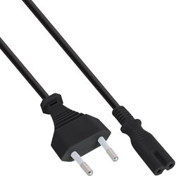 Stromkabel IEC 320 EN 60320 C7 - cabo de rede (conector macho, 5 m), cor preta 1 x Netzkabel