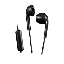 JVC HA-F17M-W-U Cuffie auricolari In-ear, a prova di sudore (IPX2), Microfono e telecomando a un pulsante integrati, cavo di 1m colorato con spinotto sottile, Nero