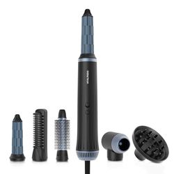 VITALmaxx Air Curler Plus 6-in-1 | Technique innovante de flux d'air | Multi-Styler avec boucleur, sèche-cheveux, brosse à enduire & diffuseur - Sécher, coiffer, créer des boucles | 1500W [Noir]