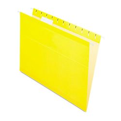 Pendaflex Reinforced Hanging File Folders, Letter Size, Yellow, 1/5 Cut, 25/BX (4152 1/5 YEL)