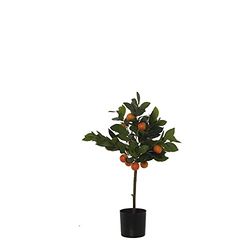 DRW Plante Artificielle d'un Orange en polyéthylène Vert et Orange 60 cm