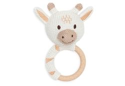 Jollein 101-007-67076 Hochet/anneau de dentition girafe blanc/beige