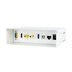 PRENDELUZ Wandcontactdoos, VGA, HDMI, 3.5 + RCA + USB 3.0 + USB 2.0 + 2 x RJ45, wit