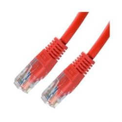 PRENDELUZ Câble réseau UTP Cat. 6 AWG 24, longueur 1,0 m, rouge, idéal pour les connexions Ethernet et les réseaux haute vitesse.