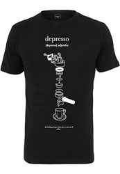 Mister Tee Depresso Tee T-shirt voor heren, zwart, L