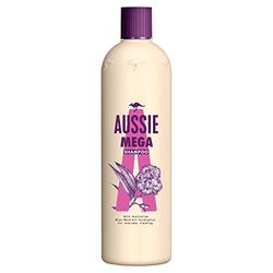 Aussie Mighty Mega Shampoo, Lightweight and Gentle Vegan Formula, Daily Dose of Mega Get Up and Go, Gives Hair Mega Bonza Bounce, With Eucalyptus Extract, Silicone Free, Cruelty Free, 500ml
