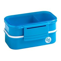 Premier Housewares Grub Tub Lunch Box with 2 Containers and Cutlery - Blue