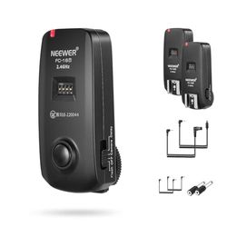 NEEWER FC-16 Trigger Flash Studio, Otturatore Fotocamera Wireless 2.4G, 2 Ricevitori, Compatibile con Nikon D7100 D7000 D5100 D5000 D3200 D3100 D600 D90 D800E D800 D700 D300S D300 D200 D4 D3S D3X D2Xs