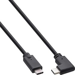 InLine® Cavo USB 3.2 Gen.2, connettore USB Type-C ad angolo, nero, 0,3 m