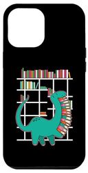 iPhone 15 Pro Max Dino Carrying Books Cute Bookworm Reading Librarian Library Case