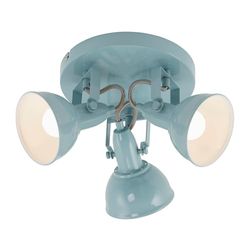 BRILONER - Candeeiro de teto, design retro/vintage, iluminação de sala de estar, casa, 3 x E14, 40 W, candeeiro de teto, holofotes LED interior teto, candeeiros de teto quarto, 55,4 x 10 x 18,1 cm,