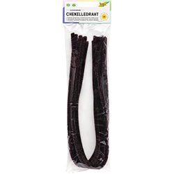 folia 77885 Chenille Wire, Pipe Cleaners, Pack of 10 in Brown, Diameter 8 mm and 50 cm Long, Ideal for Children for Crafts and Designing Animals, Figures and Other Shapes
