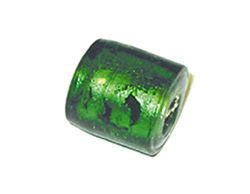 INNSPIRO Perle en verre cylindre transparent vert 1,0 x 1,3 cm. 500 gr. 177u.