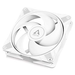 ARCTIC P12 Max - Ventilateur PC, Ventilateur de boîtier 120 mm haute performance, Régulation PWM 200-3300 rpm, Optimisé pour la pression statique, Mode 0dB - Blanc