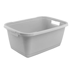 keeeper Bac à Linge, Plastique Résistant, 52 L, Aenna, Nordic Grey