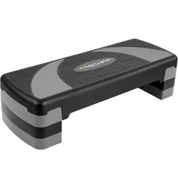 TechFit Stepper verstelbare aerobics, draagbare bank met 3 niveaus voor aerobics en fitness
