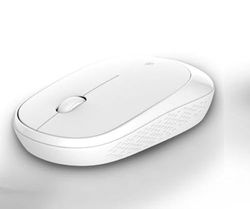 Draadloze optische muis: witte muis met Bluetooth-connectiviteit, ergonomisch ontwerp, zeer nauwkeurige optische sensor en oplaadbare batterij.