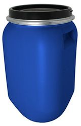 Bouchonnerie Jocondienne 612430 vat met deksel en omsnoering, kunststof, blauw, 30 x 30 x 51,5 cm, 30 l