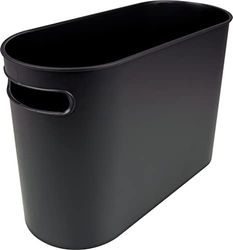 Helit H6105695 - prullenmand "the ovaal", met greepgat, 22 liter, zwart, van mat kunststof, 1 stuk