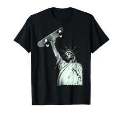 Skateboard Statua della Libertà Maglietta