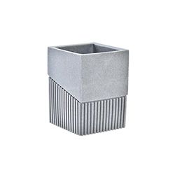 DKD Home Decor Toothbrush Holder, Grey, Estándar