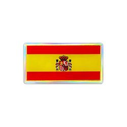4R Quattroerre.it 14002 Etiqueta autocolante 3D bandeira de Espanha HQ, 88 x 40 mm