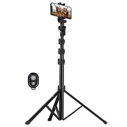 TARION Soporte de trípode para teléfono Extensible Selfie Stick Trípode con rotación de 360 ° Soporte de Abrazadera para teléfono Inteligente y Control Remoto Bluetooth TPP-Lite