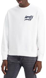 Levi's Heren Relaxd Graphic Crew Sweater, Poster Logo Crew White+, XL