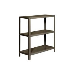 Simon Rack Livraria estante salão, 900 x 800 x 300 mm, 3 alturas, estilo industrial, metal, cinzento - Simon Home