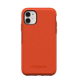 OtterBox SYMMETRY SERIES - Custodia per iPhone 11, motivo tigre del rischio (rosso mandarino/zucca pura)