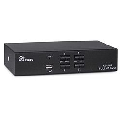 Inter-Tech KVM KVM-AS-41HA HDMI linje i 4X HDMI 8X 3,5 mm 3 pol. Klinke 1 elkabel utgång 2 x USB 2 x 3,5 mm 3 pol klinke 1 x HDMI