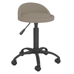 vidaXL Tabouret de Massage Siège Pivotant de Massage Chaise de Salon de Coiffure Tabouret de Beauté Bureau Hauteur Réglable Gris Clair Velours