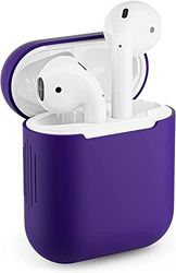 Skyddsfodral för Apple Airpods 1 & 2 silikonfodral Airpod-fodral perfekt passform (lila)